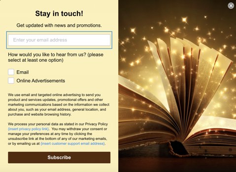 Anmeldeformular mit E-Mail-Adressfeld
