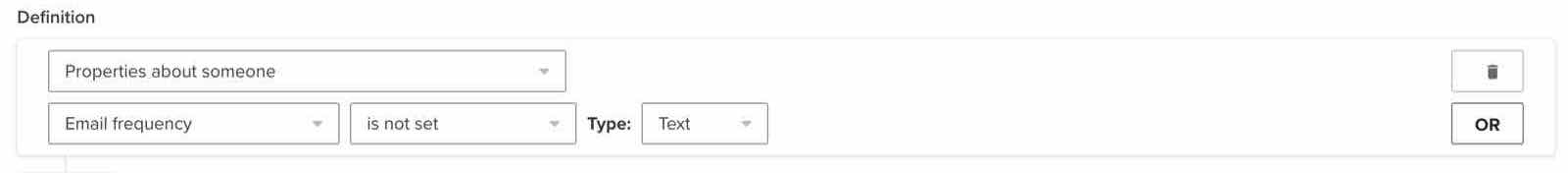 Keine Frequenz eingestellt Segment
