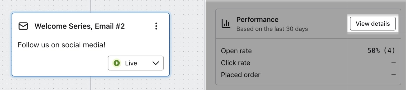 Il pulsante Visualizza dettagli nella barra laterale dei dettagli