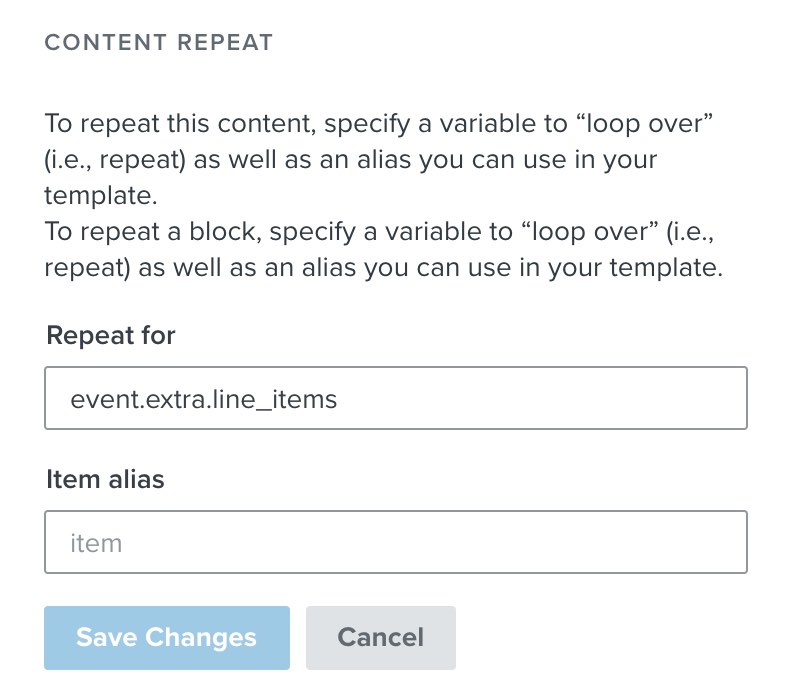 옵션에 대해 반복