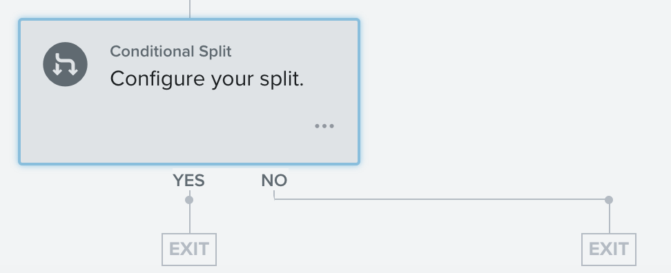 Example of a flow using a conditional split