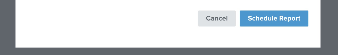 In the schedule reports modal, the Schedule Report button is highlighted