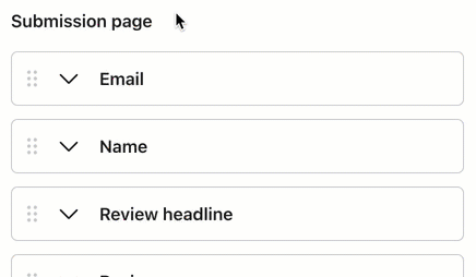 La poignée de glisser-déposer pour réorganiser les éléments