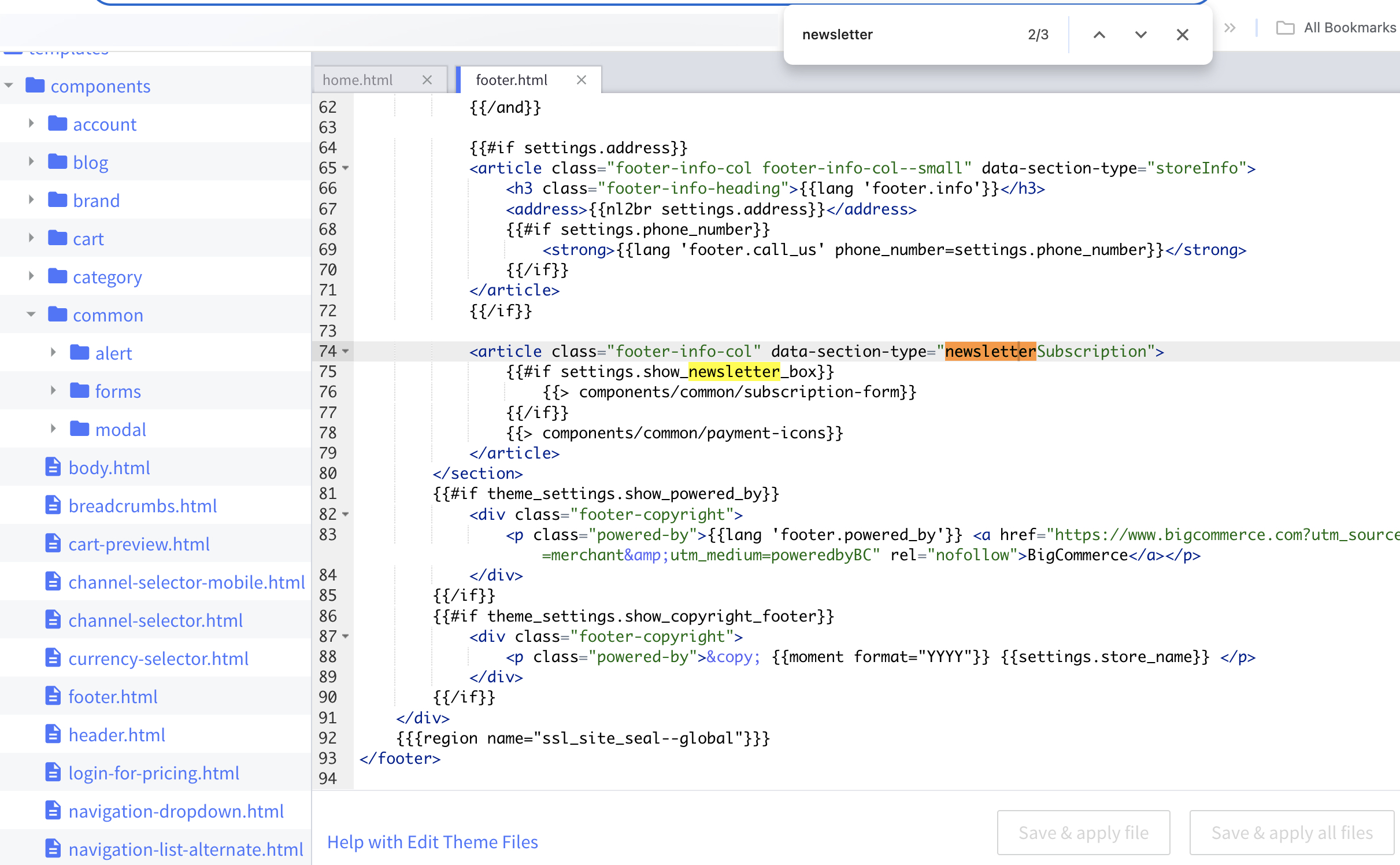 La scorciatoia Trova che cerca il termine 