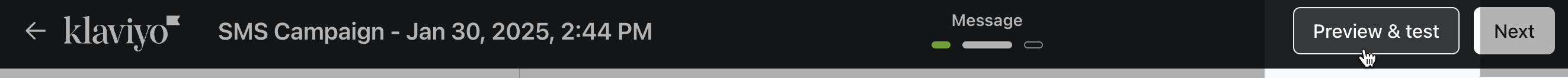 The Preview and test button