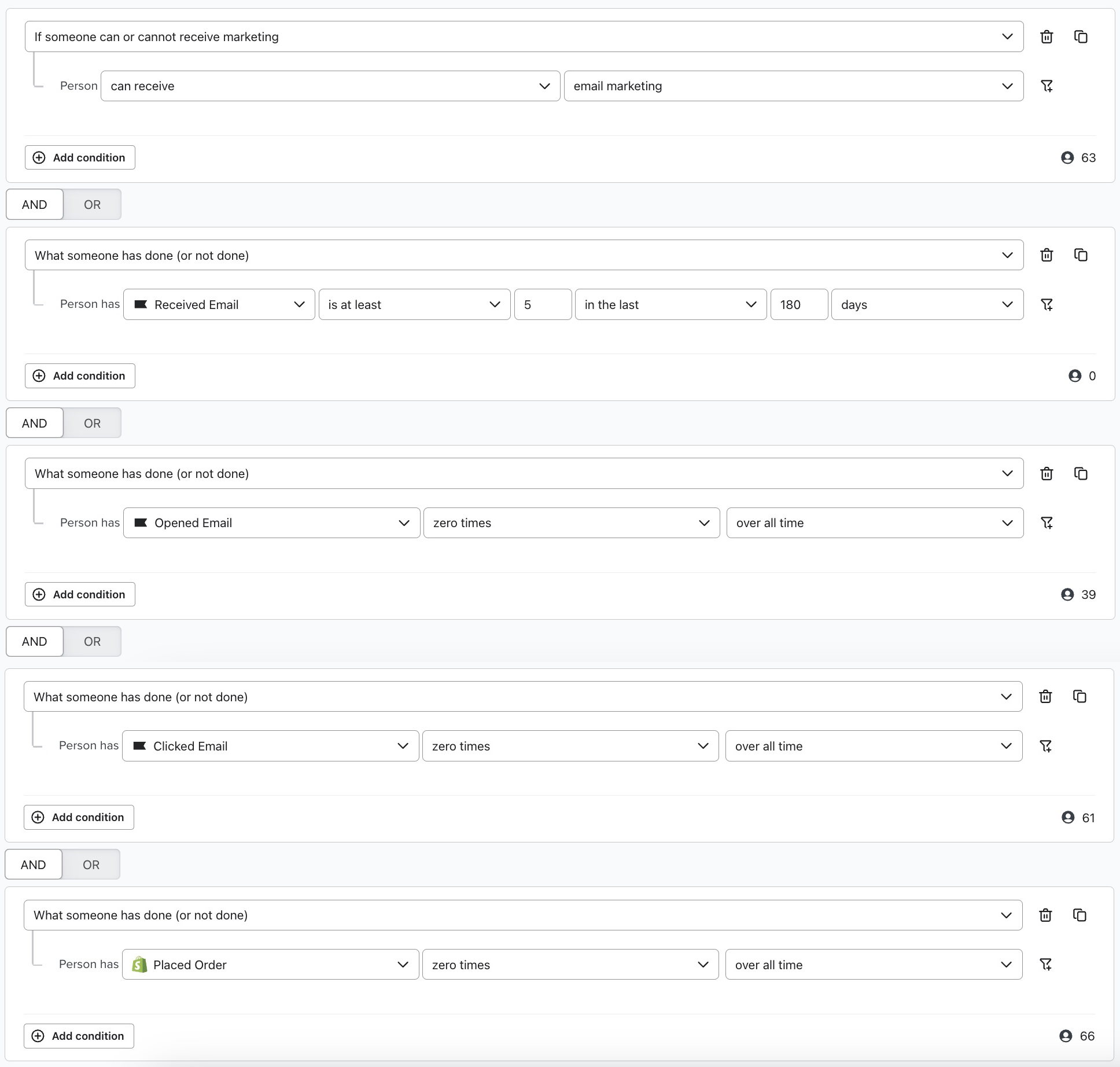 Segmento para usuarios sin interacciones previas