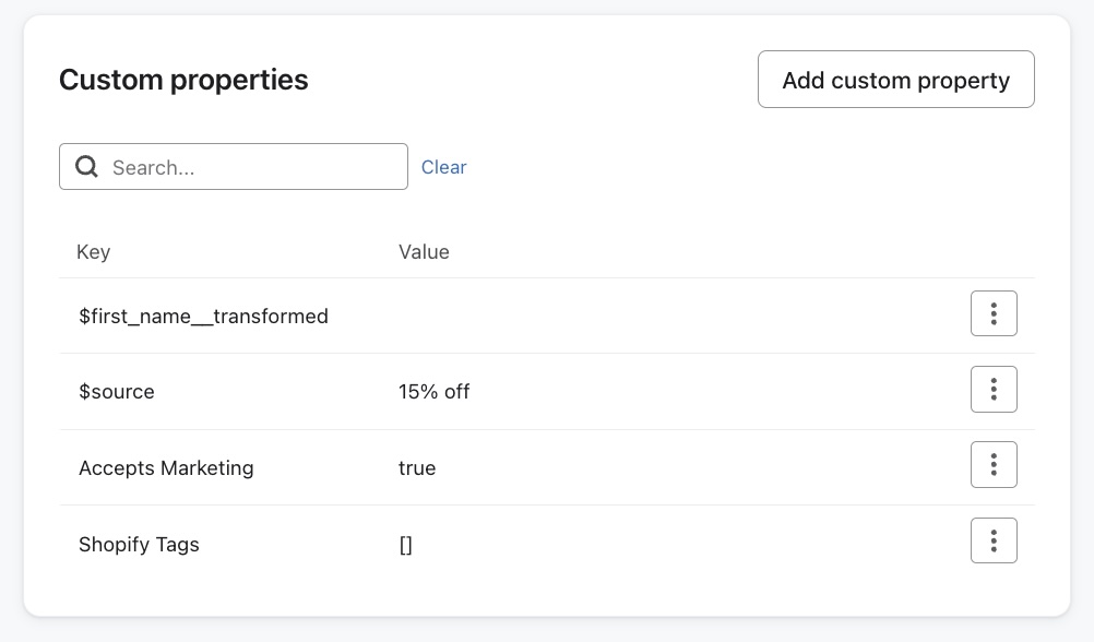 Binary data type for property