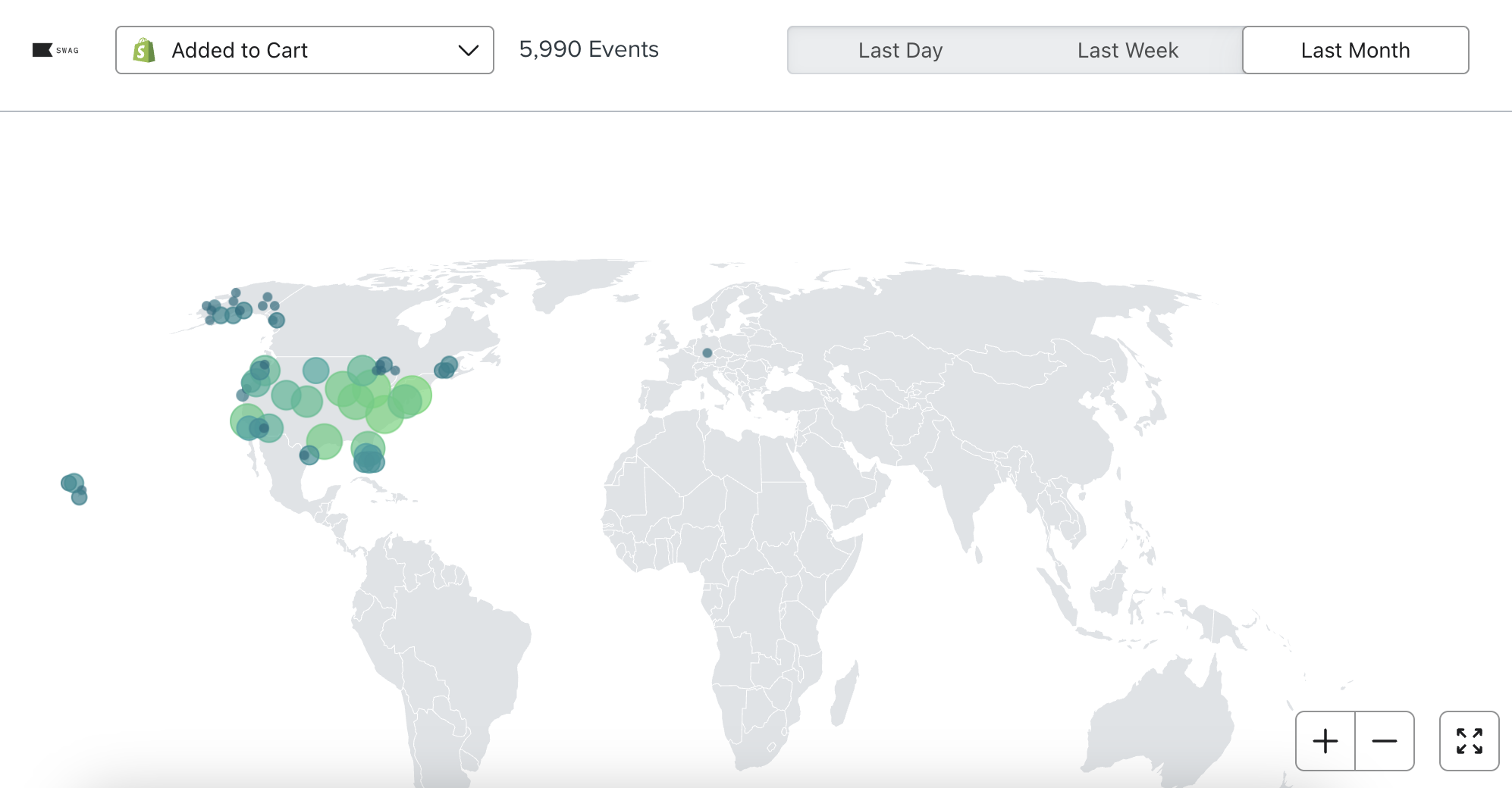 Mapa de atividades mostrando a localização dos eventos