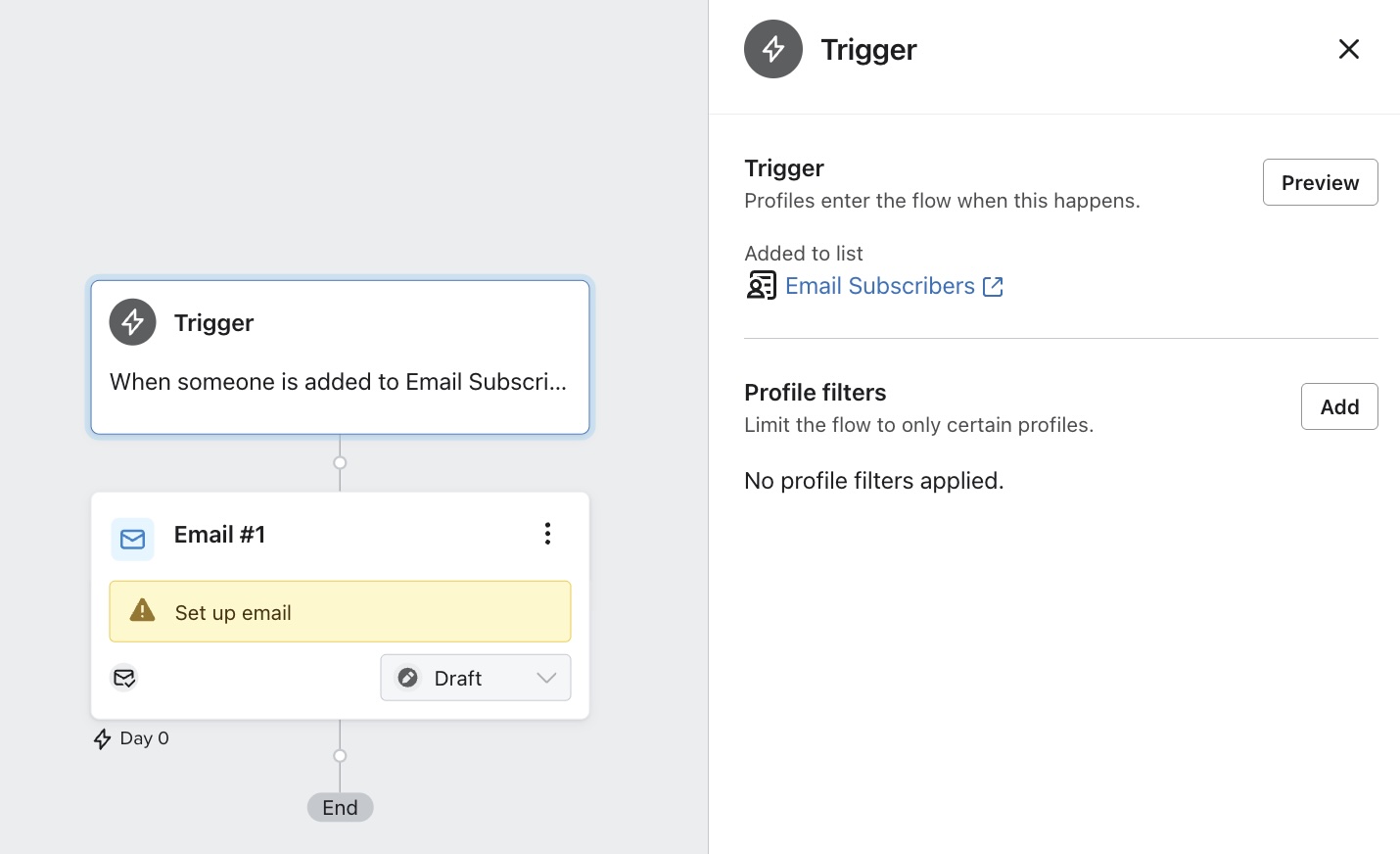 Added to list flow trigger