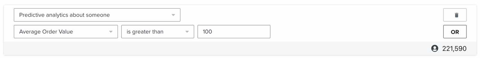 gemiddelde bestelwaarde segment