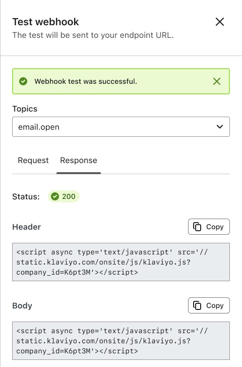 Test succesvolle indicator