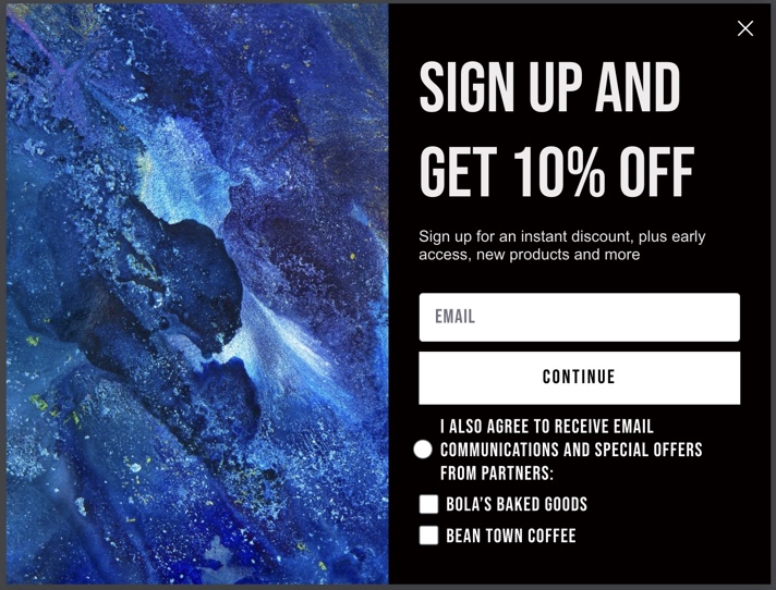 Voorbeeld van een formulier voor het verzamelen van toestemming voor meerdere merken