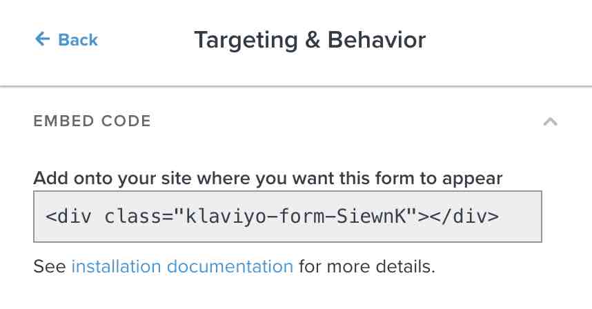 De insluitcode van een ingesloten formulier