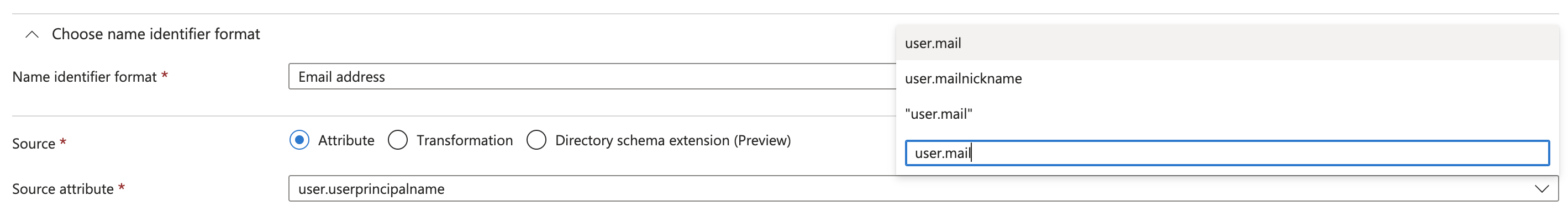 Zoeken in user.mail naar het bronkenmerk