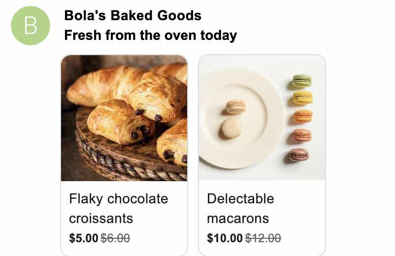 Adnotacje karuzeli produktów