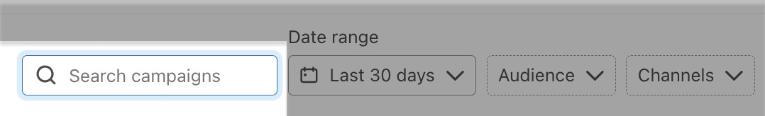 Wyszukaj kampanie pole wejściowe