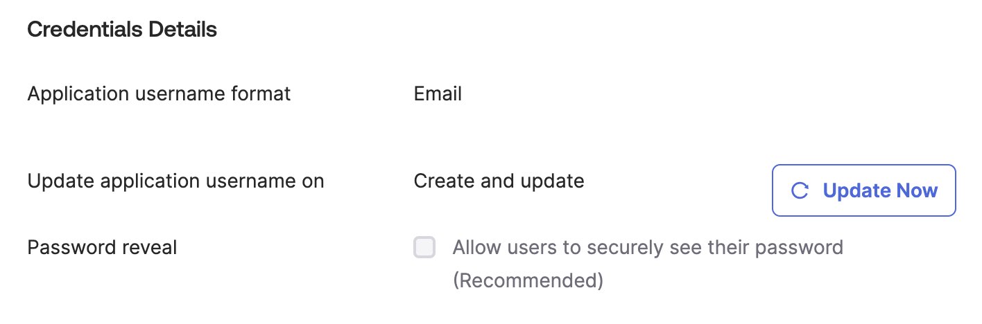 Sekcja Dane uwierzytelniające w zakładce Zaloguj się