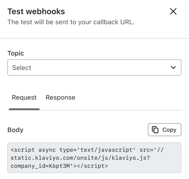 Przetestuj modal webhook