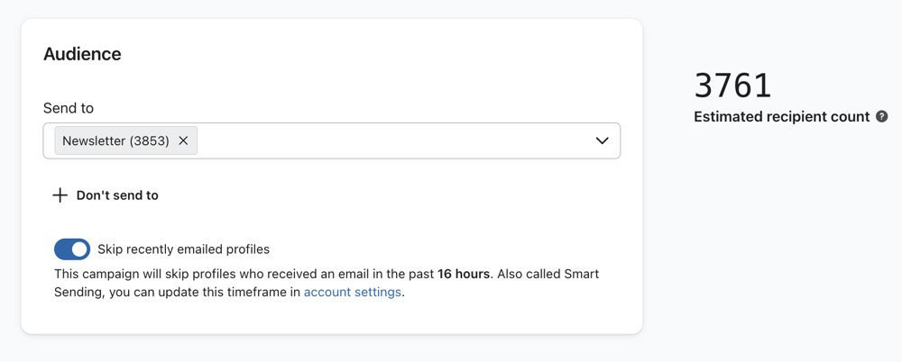 dodawanie listy lub segment do kampanii