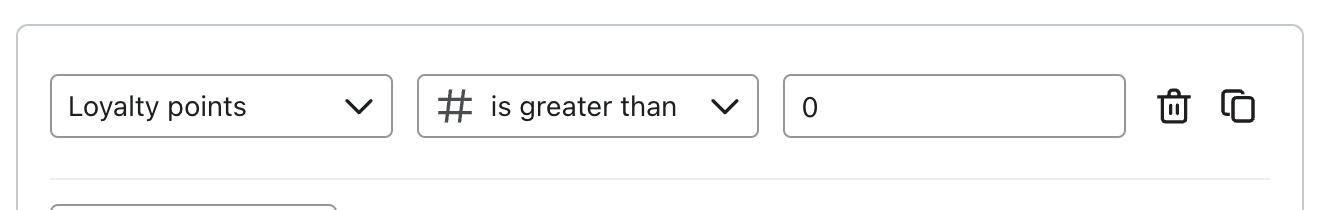 Warunek wyświetlania bloku osobom posiadającym więcej niż 0 punktów lojalnościowych.