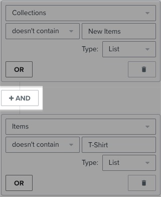Dwa filtry wyzwalające połączone złączem OR.