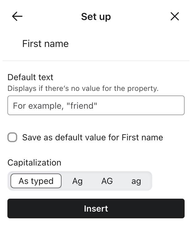 Personalisering inställd