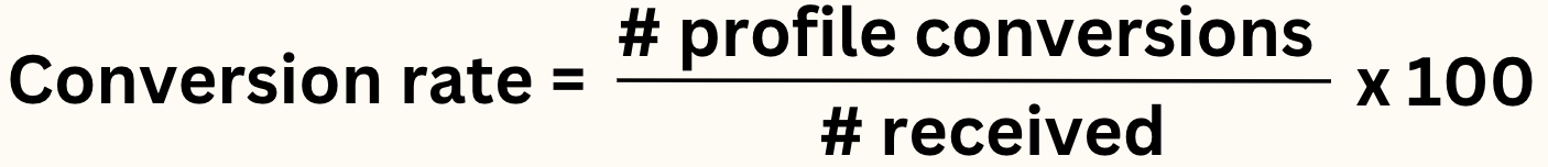 pushnotis konverteringsfrekvens definition