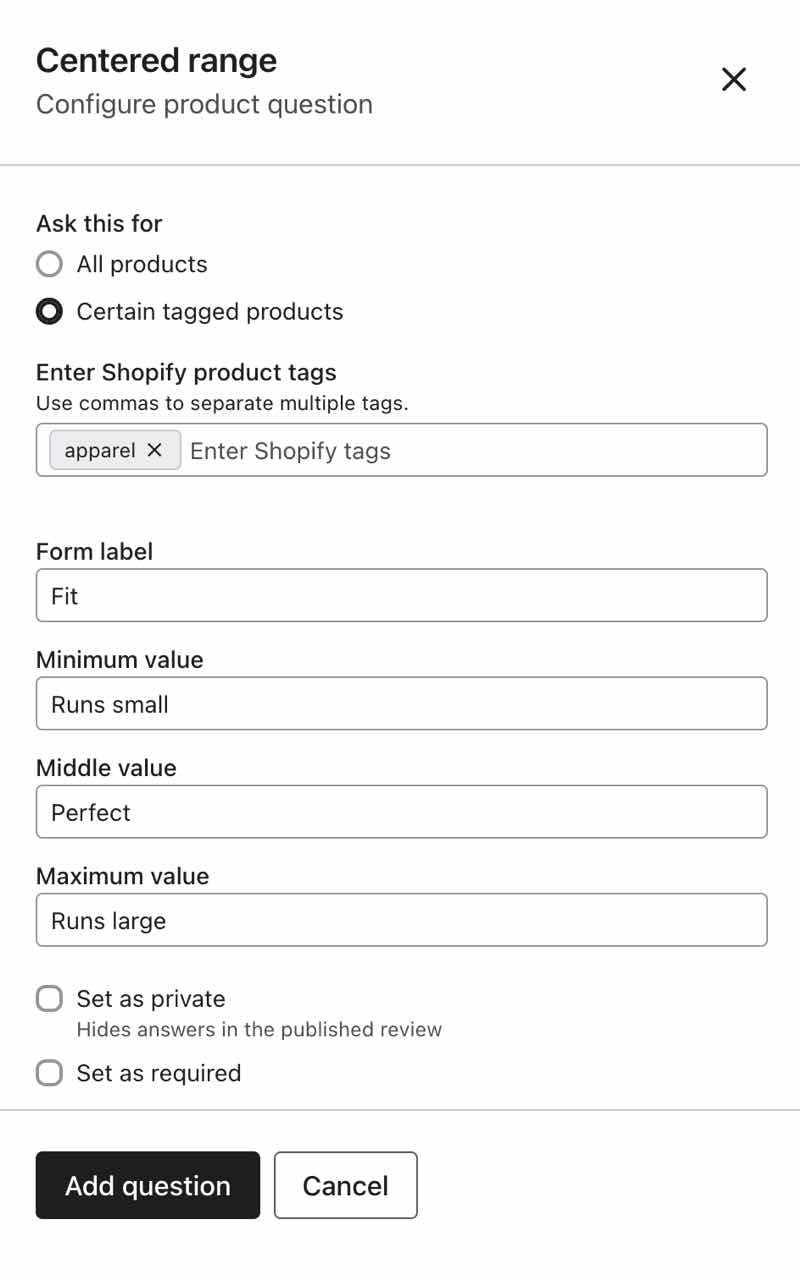 Lägg till anpassade frågor