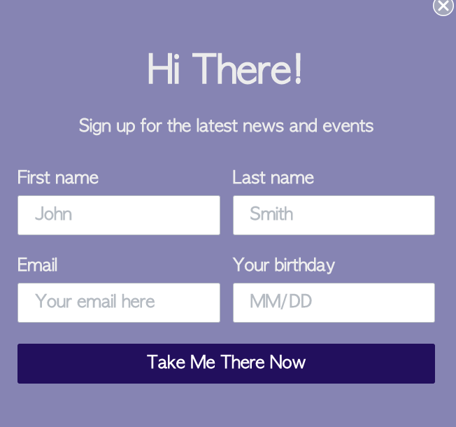 Exempel på formulär med flera kolumner