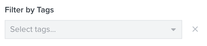 I en Rapport om flödesprestanda kan du lägga till ytterligare filteretikett genom att välja din etikett från en rullgardinsmeny
