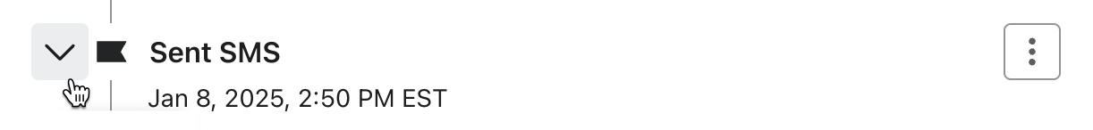 Pil för att se mer information om en händelse