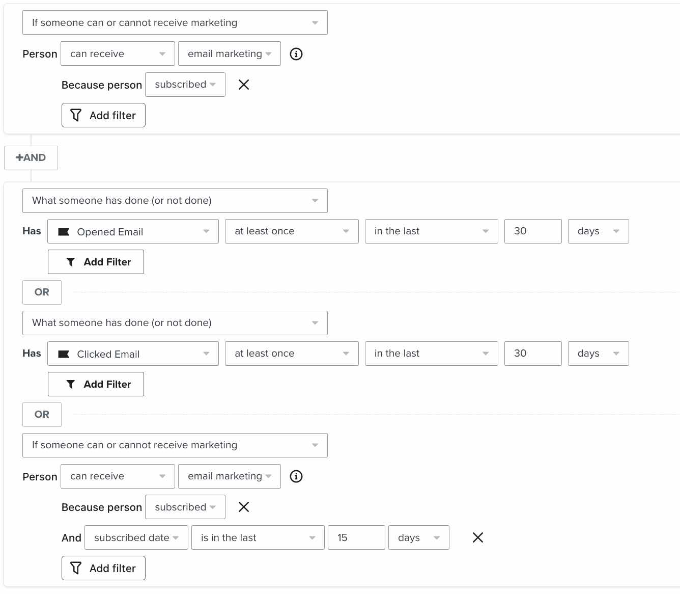 A Klaviyo con interacciones segmento