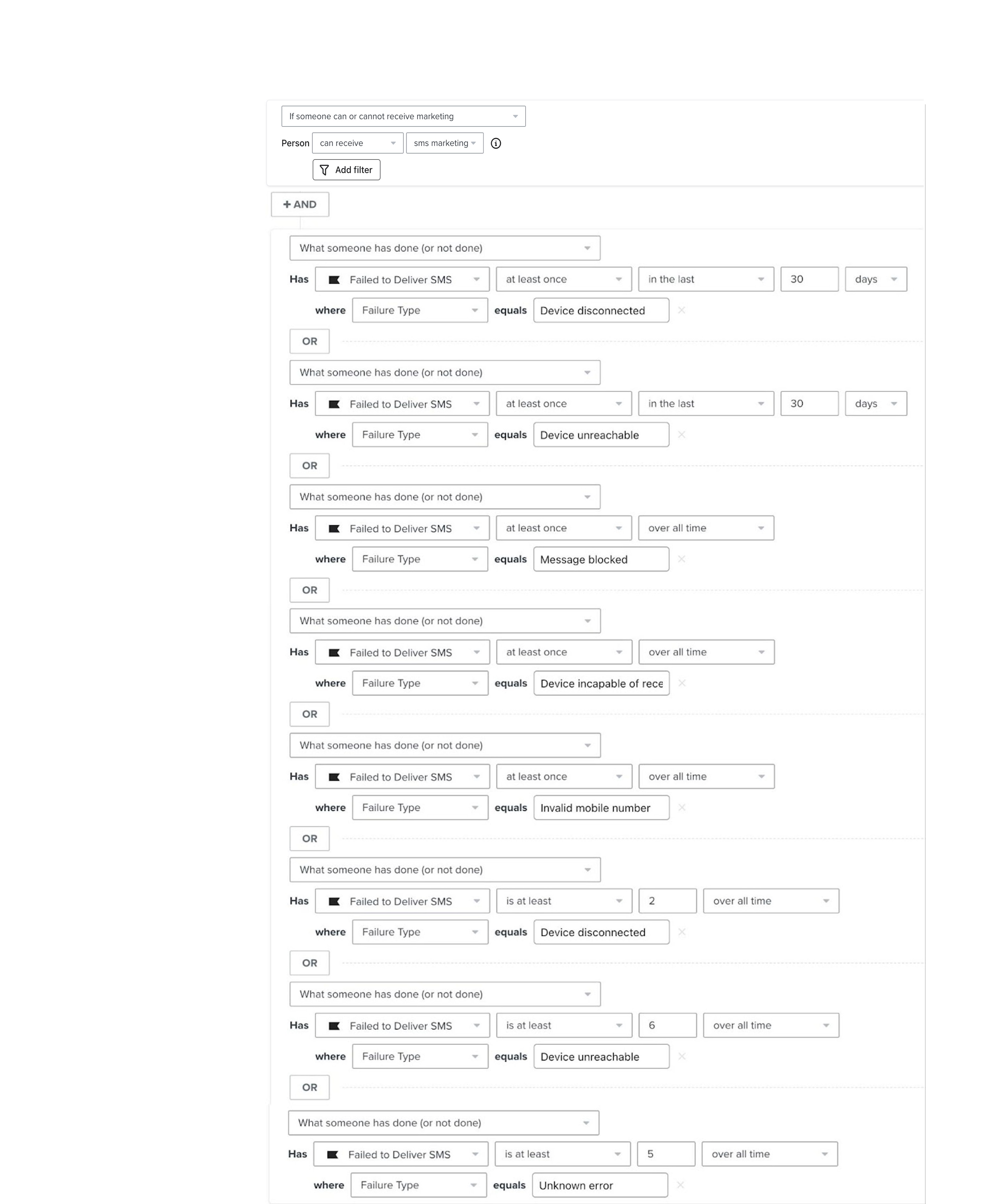 segmento trampa de spam ATT