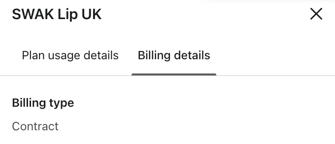 Mostrar la forma de pago de la cuenta