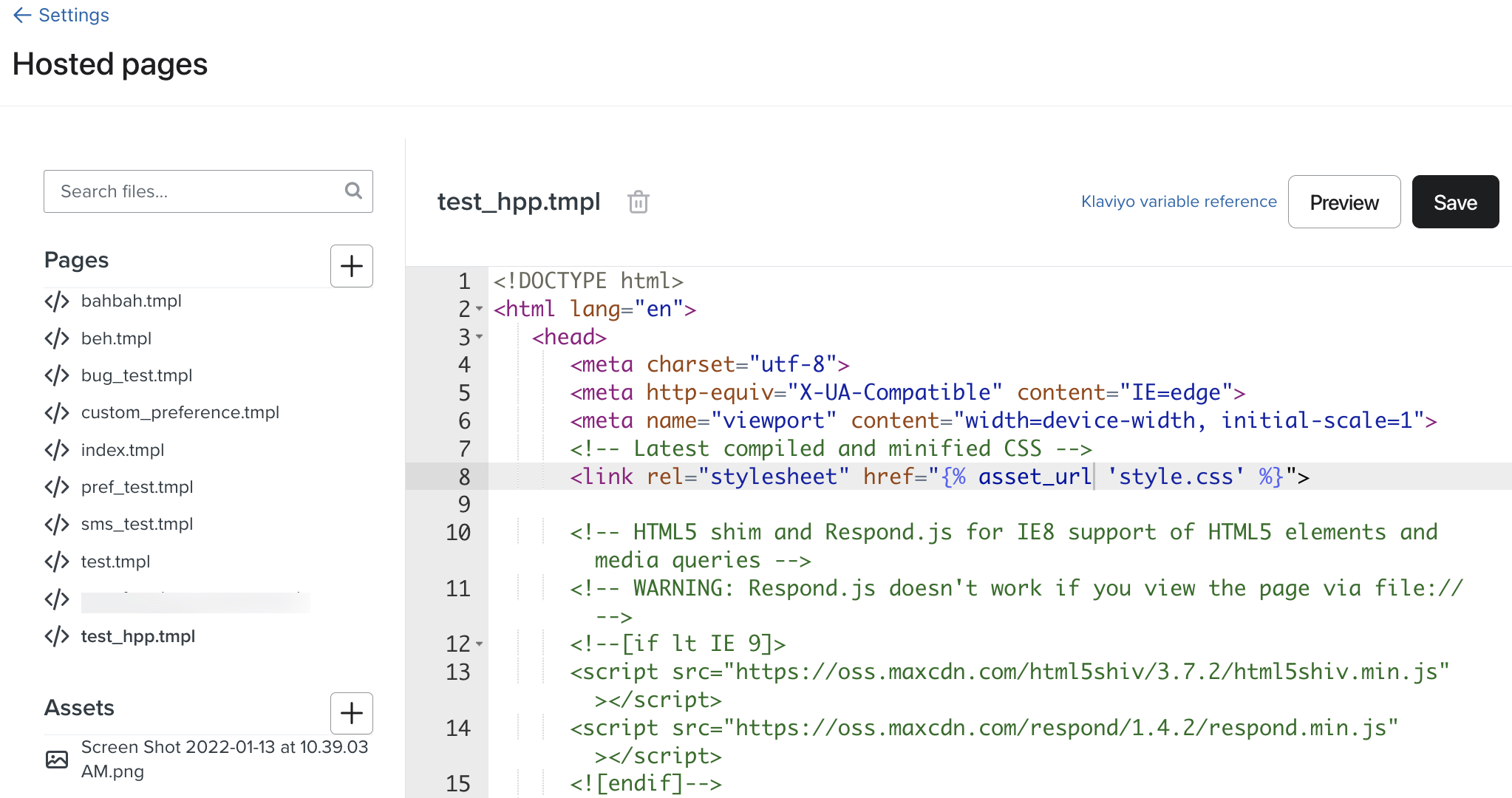 código fuente de tu página de consentimiento que muestre la etiqueta de activo personalizada cargada