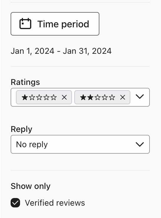 Revisión moderación filtros adicionales