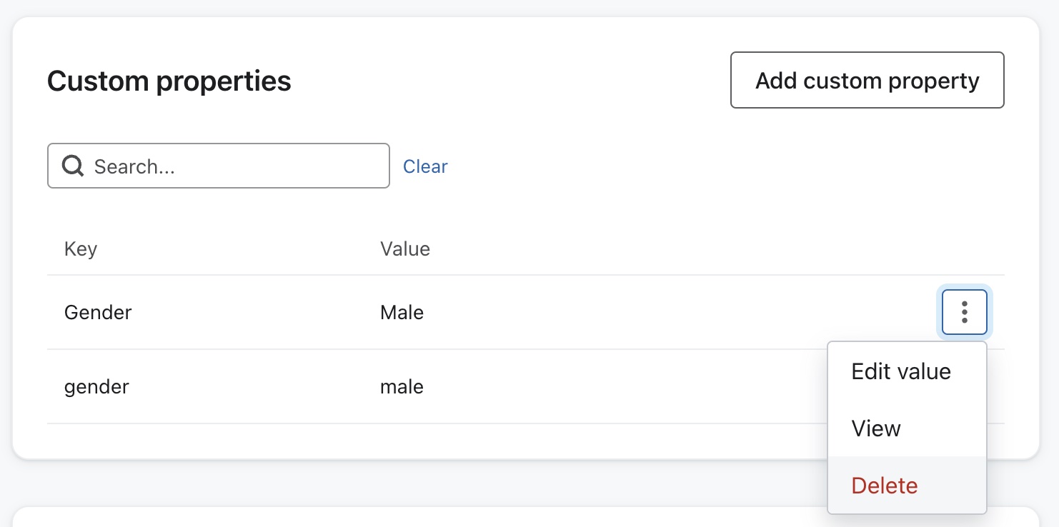 eliminar propiedades