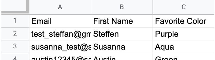 Przykładowy plik CSV gotowy do przesłania