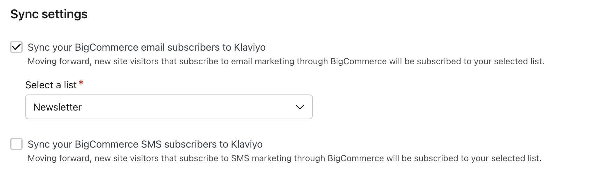 BigCommerce-Abonnement-Einstellungen