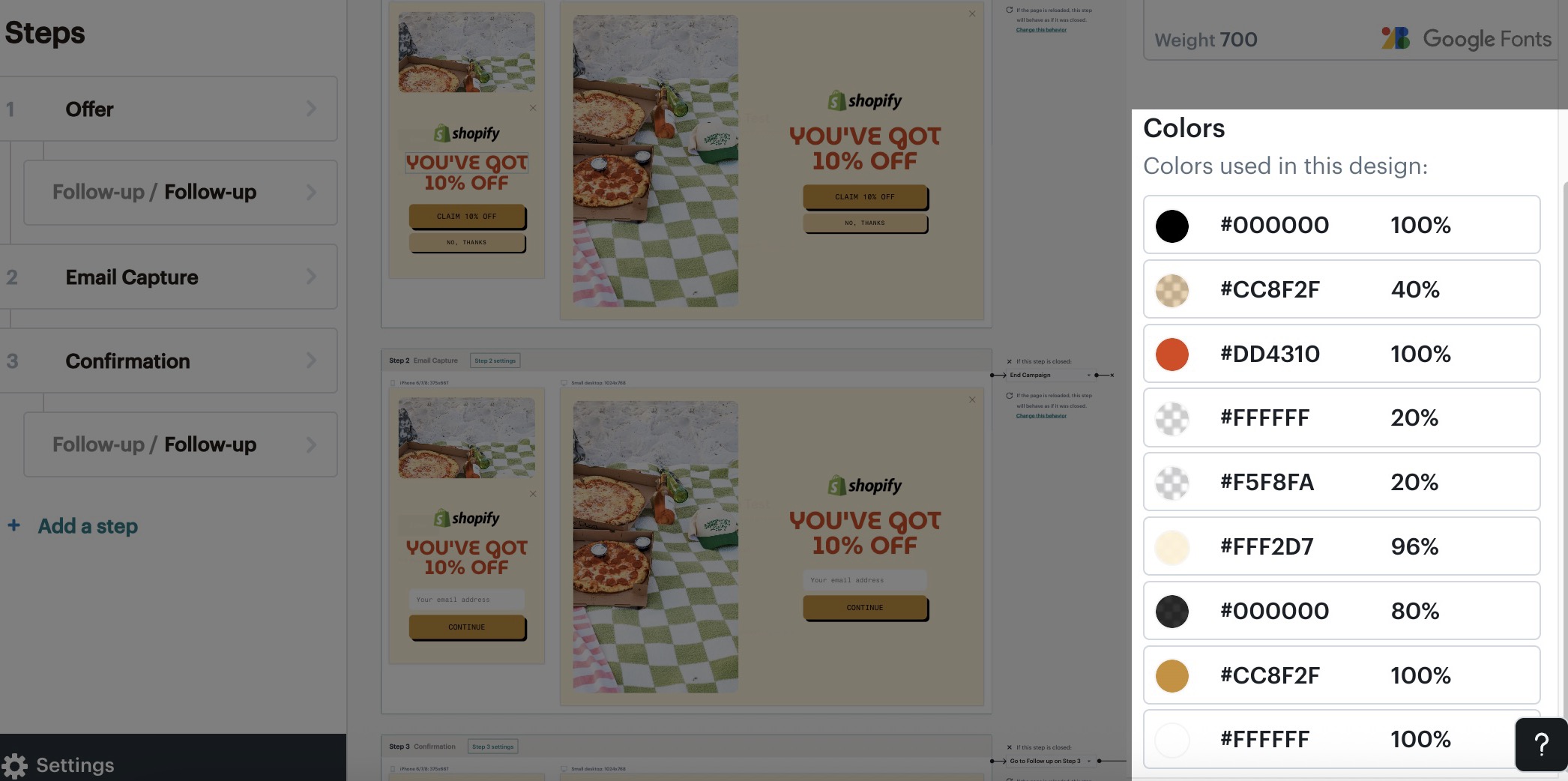 Vue d’ensemble des couleurs