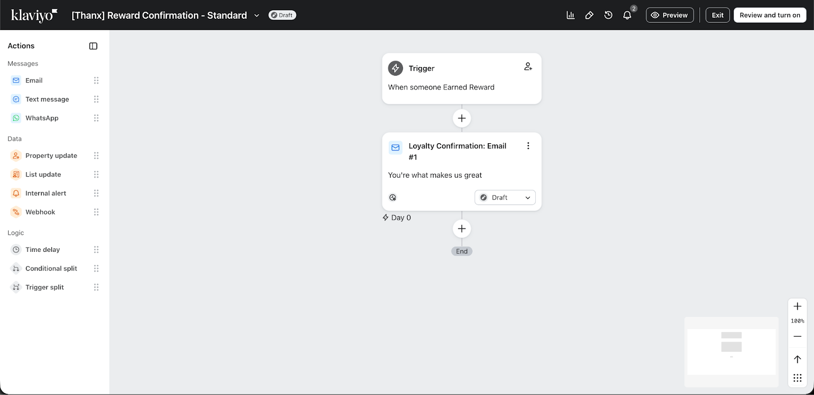 Klaviyo help center screenshot