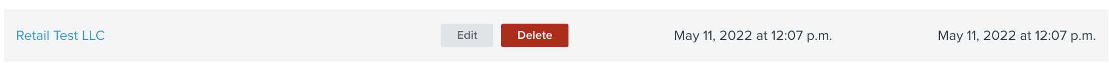By hovering over a report in the list, the Delet button is shown